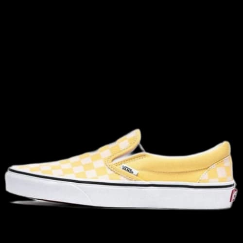 Vans Checkerboard Classic Slip-On Sneakers Yellow