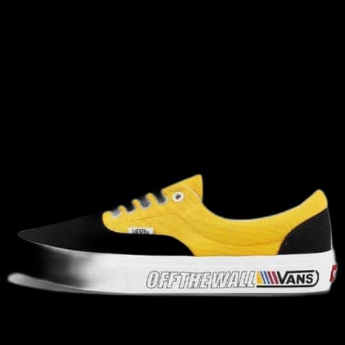 Vans Era Retro Casual Skate Shoes Unisex Black Yellow Splicing 'Black Yellow'