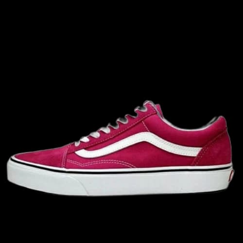 Vans Old Skool Retro Low Tops Casual Skateboarding Shoes Rose Red