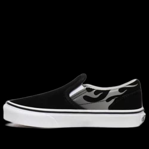 Vans Suede Flame Classic Slip-on Kids 'Black Grey'