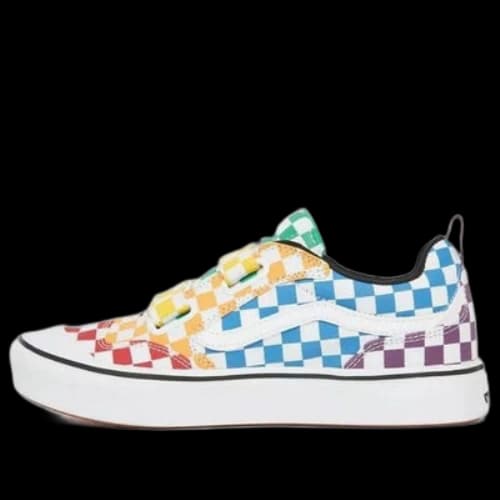 Vans Checkerboard ComfyCush New Skool V Youth Multi-Color Checkboard