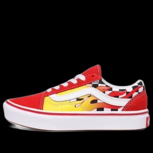 Vans Comfycush Old Skool Kids Checkerboard Red