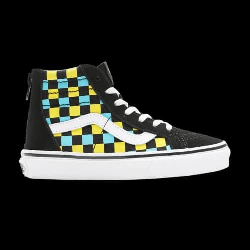 Vans Sk8-Hi Zip Kids 'Neon Glow Checkerboard'