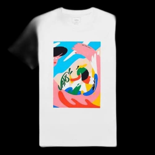 Vans Men's Artist Printed Round Neck Tee White