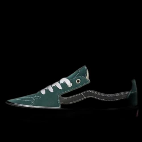 Vans Leather SK8-Low 'Green White Black'