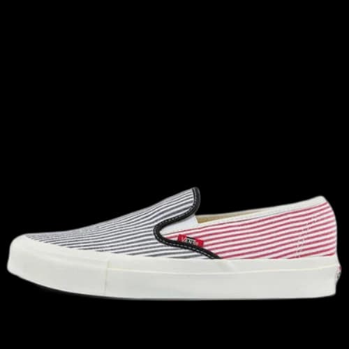 Vans Style 48 LX Casual Fashion Skate Shoes Unisex Blue Pink Stripe 'Blue Pink'