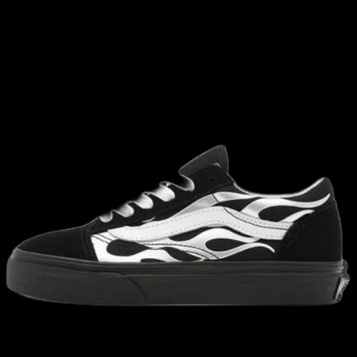 Vans Youth Metallic Flame Old Skool 'Black White'