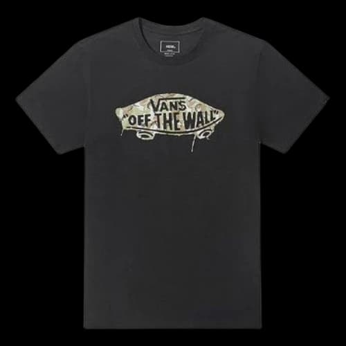 Vans Camouflage Printing Short Sleeve Couple Style Black