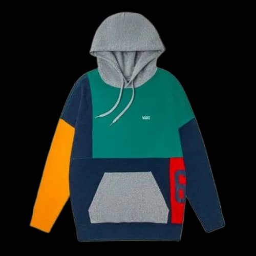 Vans multicolor patchwork Hoodie 'Blue Green Orange Red'