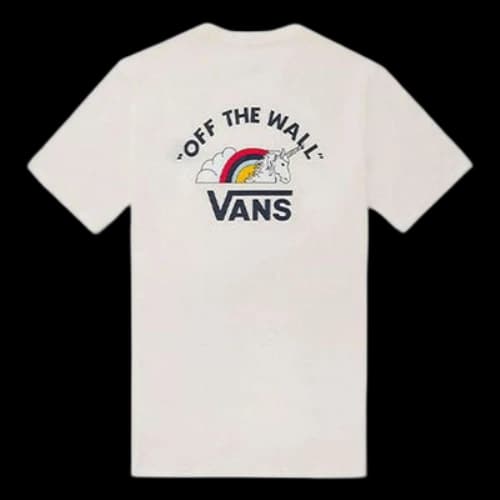 Vans Printing Loose Casual Short Sleeve Couple Style White