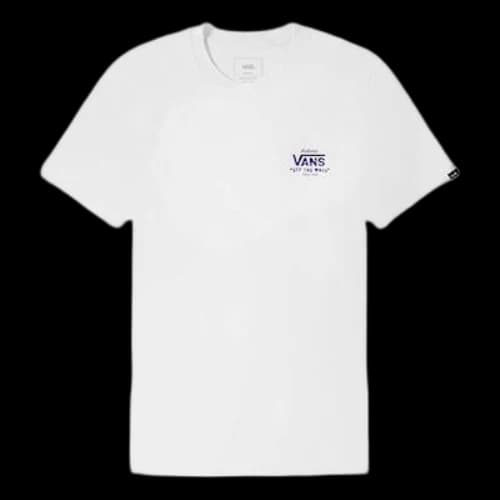 Vans Casual Alphabet Printing Short Sleeve Couple Style White