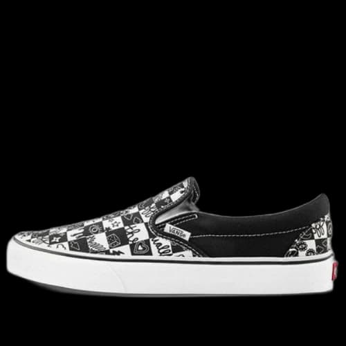 Vans Classic Doodle Checkered Slip-on 'Black White'