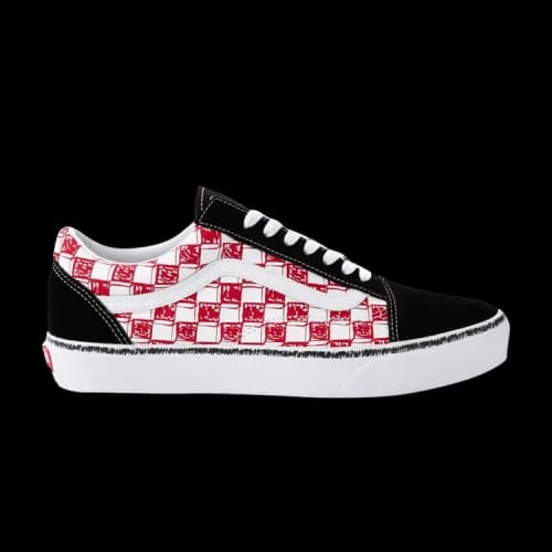 Vans Old Skool 'Sketch Checkerboard - Black Red'