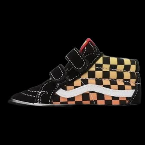 Vans Flame Logo Repeat Sk8-Mid Reissue Velcro 'Black Red Yellow'