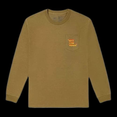 Vans Pocket Printed Casual Long Sleeve T-shirt 'Tan'