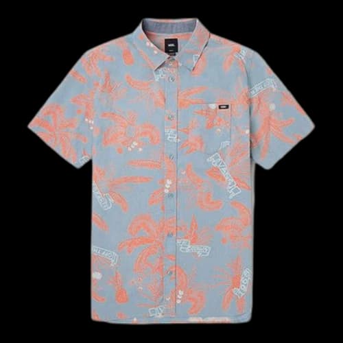 Vans Unisex Printing Short Sleeve Shirt Blue