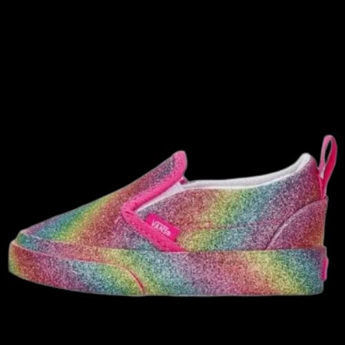 (TD) Vans Slip-On Hoop & Loop 'Glitter Rainglow - Multicolor'