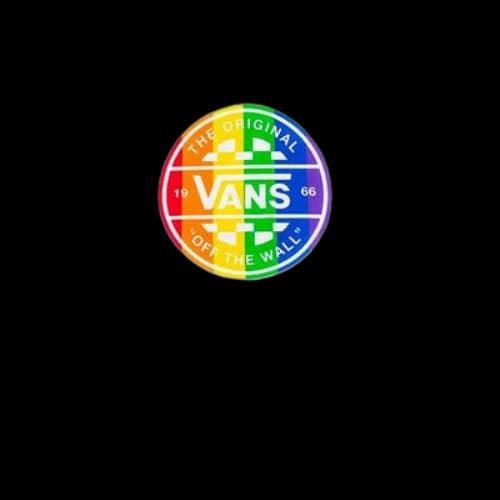 Vans Rainbow Alphabet Printing Round Neck Short Sleeve White (Women's)