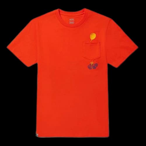 Vans Funny Pattern Small Turtle Embroidered Sports Short Sleeve Orange (Women's)