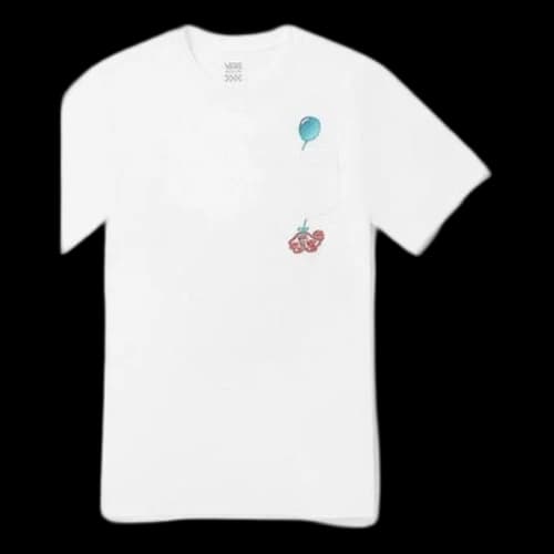 Vans Funny Pattern Small Turtle Embroidered Sports Short Sleeve White (Women's)