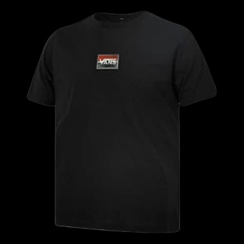 Vans Small Label Round Neck Short Sleeve Couple Style Black