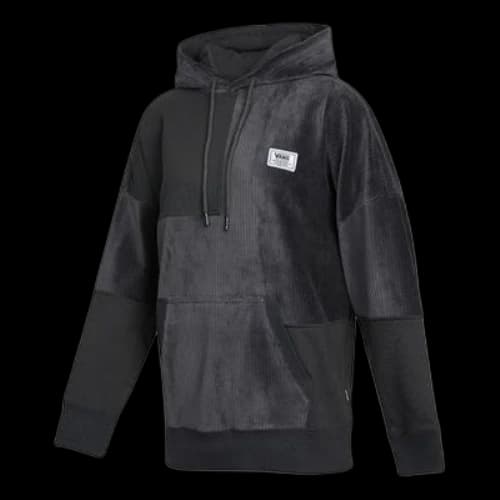 Vans Splicing Long Sleeves Hoodie Black Gray (Women's)