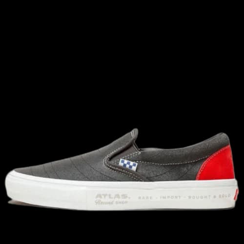Vans x Atlas Skate Slip-On 'Grey Red White'