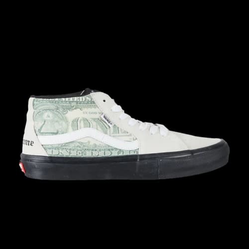 Vans Supreme x Skate Grosso Mid 'Dollar Bill - White'