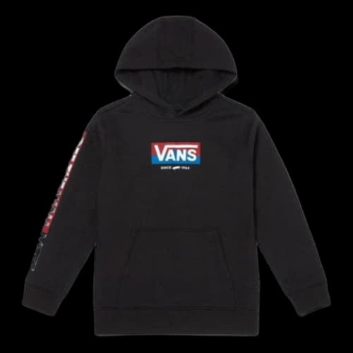 (GS) Vans Logo Printed Hoodie 'Black Red Blue'