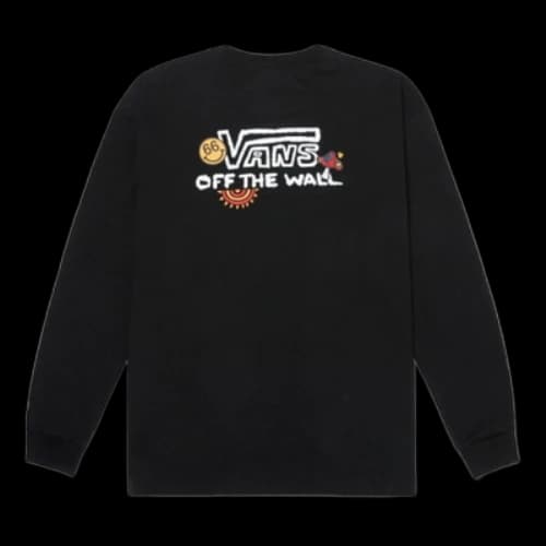 Vans Logo Long Sleeve T-shirt 'Black'