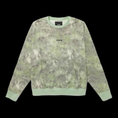 Vans Tie Dye Loose Round Neck Pullover Couple Style Green