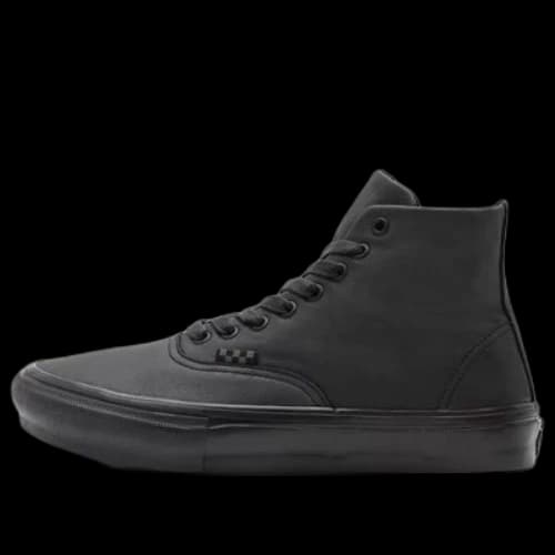 Vans Unisex Pearl Leather Skate Authentic High-Top Sneakers Black