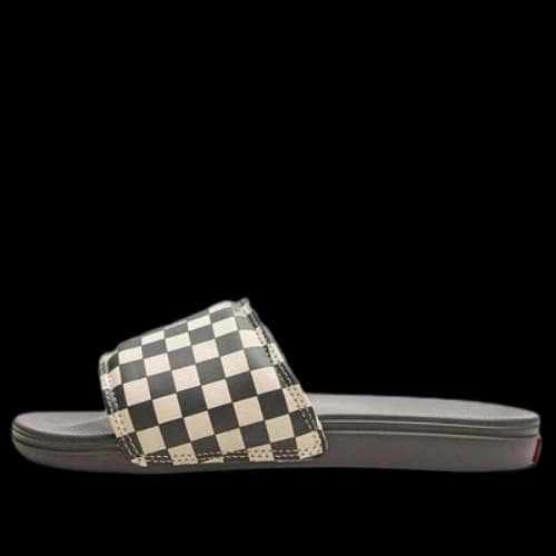 Vans La Costa Slide-On Sports Slippers Black White Distress Grid 'Black White'