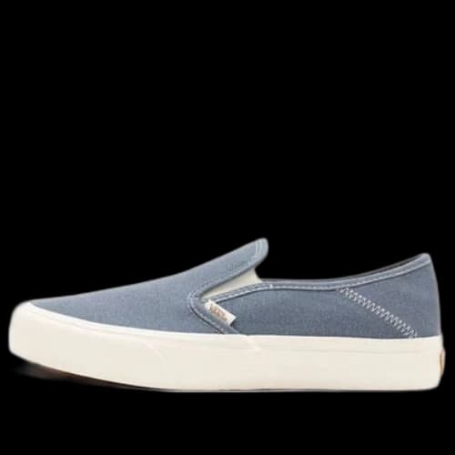 Vans slip-on Breathable Lightweight Wear-Resistant Low Top Casual Skate Shoes Denim Blue