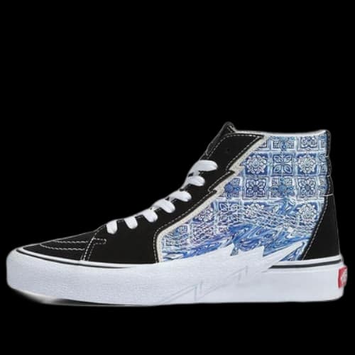 Vans Sk8-Hi Bolt Casual Fashion High Top Shoes 'Liquify Black Blue'