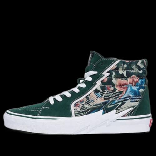 Vans Sk8-Hi High Top Suede Sneakers 'Green Multi'