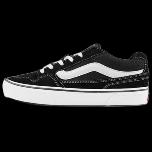 Vans Caldrone Abrasion Resistant Low top Canvas Shoes Unisex Black White