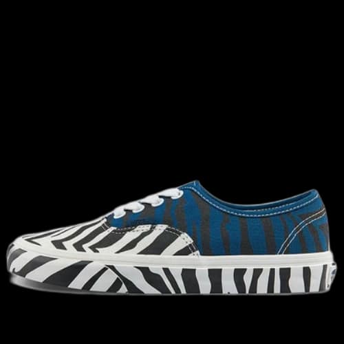 Vans Unisex Authentic Animal Low-Top Sneakers White/Black/Blue