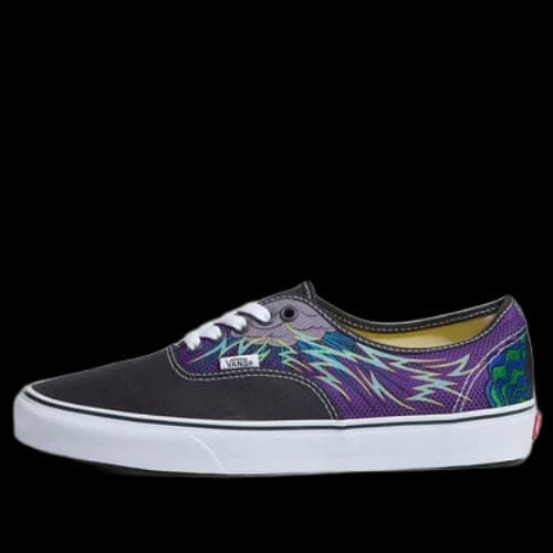 Vans Authentic Low Top Suede Canvas Shoes 'Black Purple'