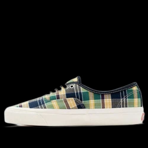 Vans Style 44 Low Tops Casual Skateboarding Shoes Unisex Yellow Green Blue Plaid 'Yellow Green Blue'