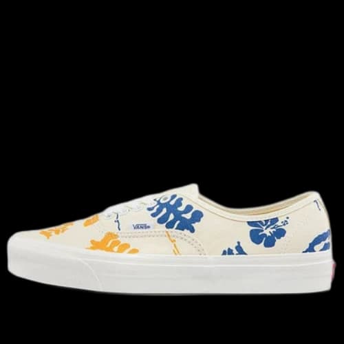 Vans Authentic 44 DX Low Tops Casual Skateboarding Shoes White Multi-Color Printing Unisex 'White Blue Yellow'