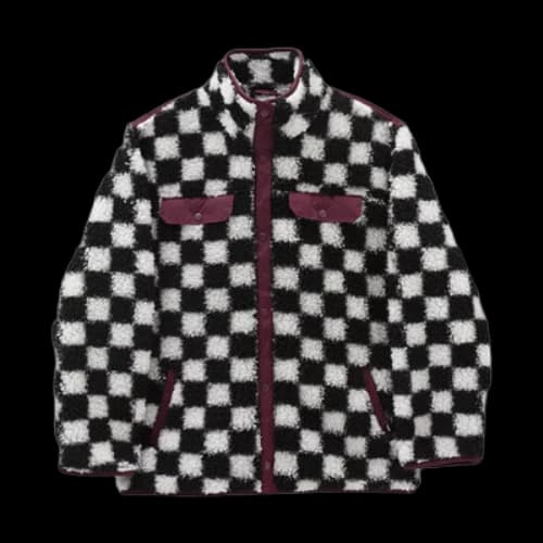 Vans Casual Polar Fleece Sports Jacket Black White Colorblock (Women's)