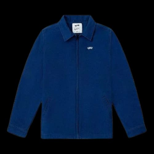Vans x Ray Barbee x Leica Tripartite Crossover Solid Color logo Sports Lapel Jacket Navy Blue
