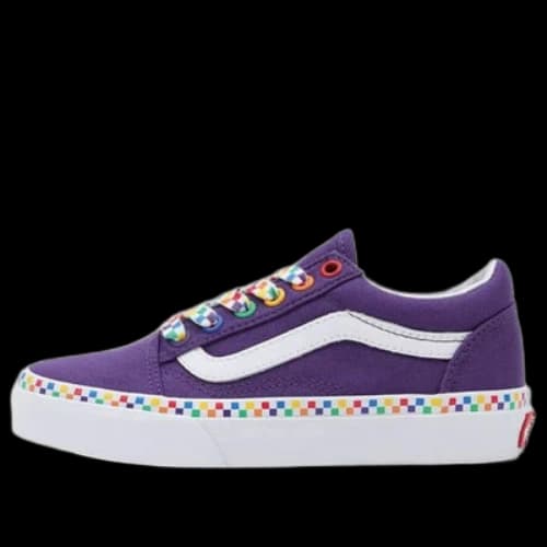 Vans Old Skool Rainbow Checkerboard 'Purple White'