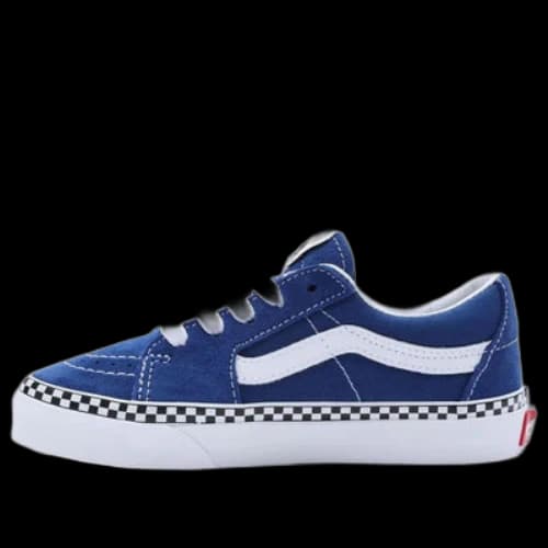 (PS) Vans Sk8-Low Checkerboard Foxing 'Blue White'