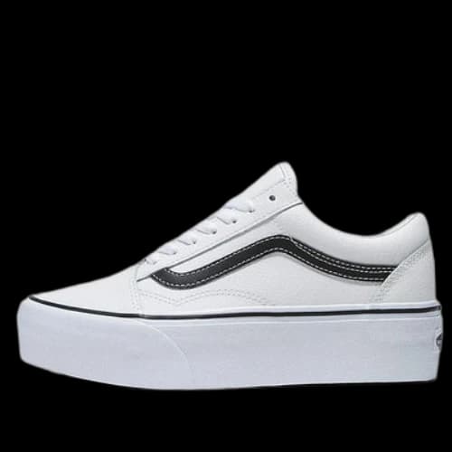 Vans Old Skool Stackform Leather 'White Black' (Women's)