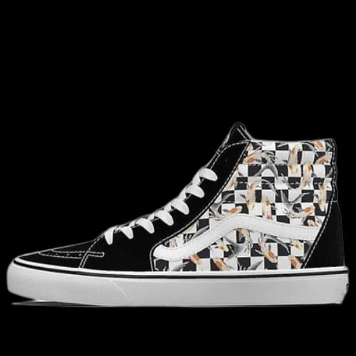 Vans Sk8-Hi Filmore Hi Butterfly Checkerboard Sneakers 'Black White Multi' (Women's)