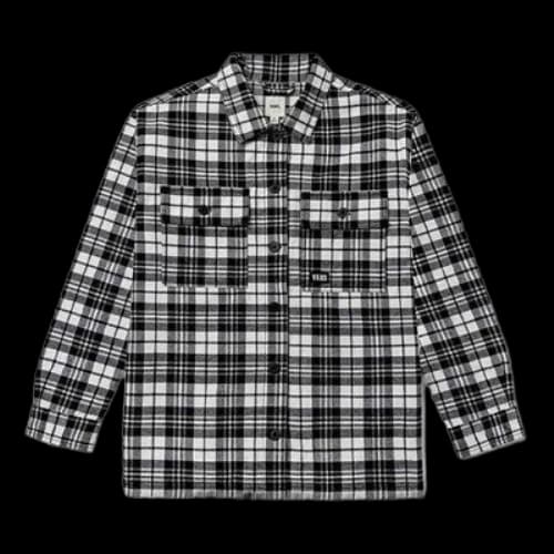 Vans Contrasting Colors Plaid Lapel Shirt Jacket Black (Women's)