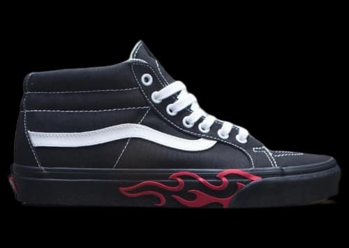 Vans SK8-Hi Mid Black Flames