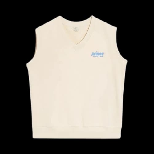 Sporty & Rich x Prince Sporty V Neck Vest 'Cream'